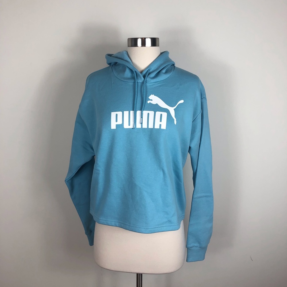 Puma Elevated Essentials Cropped Fleece Hoodie